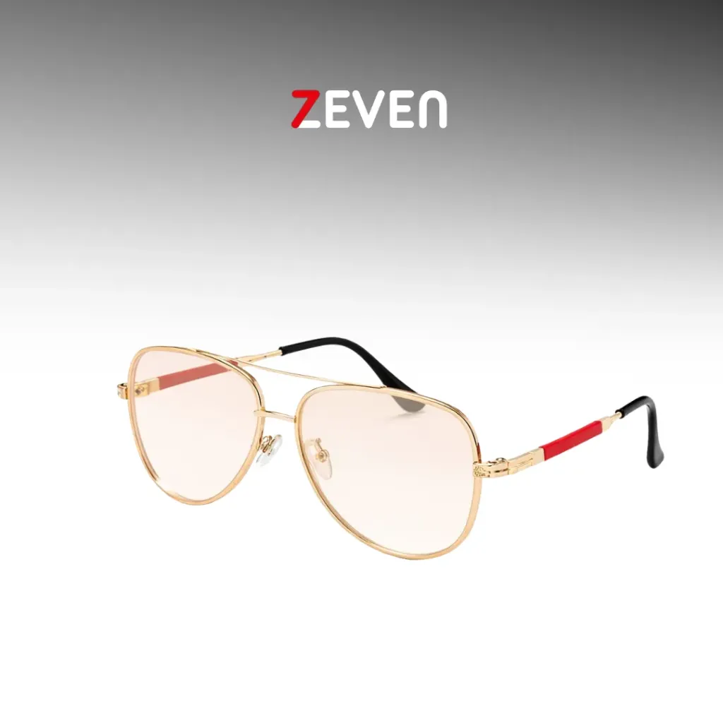 Gafas estilo aviador doradas