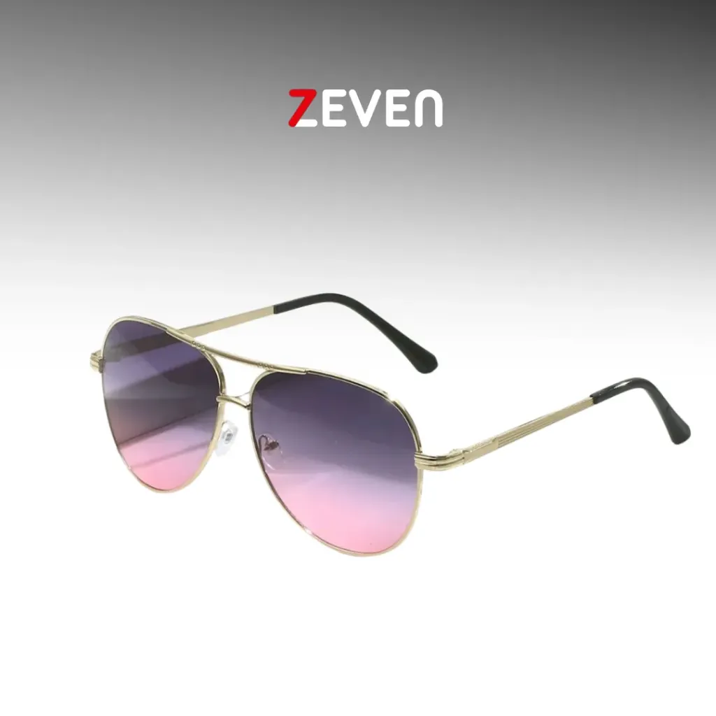 [GZ016] Gafas de sol Aviator vintage rosa y plateado