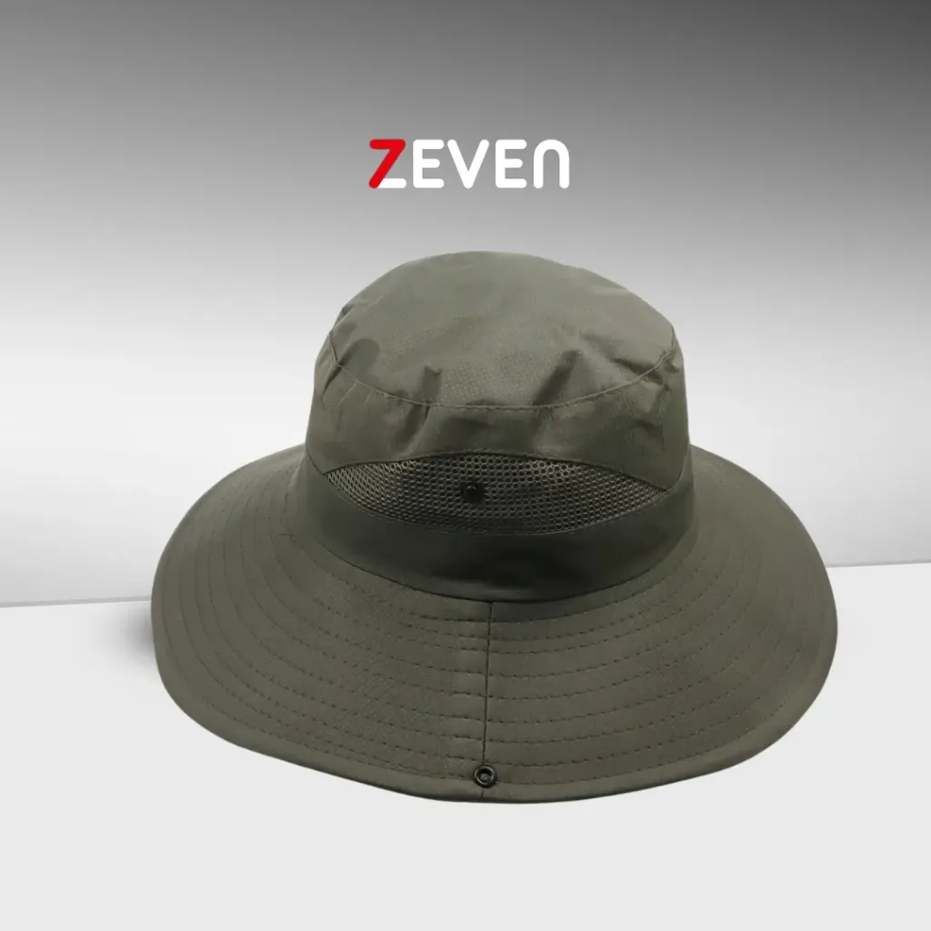 Sombrero de pescador transpirable verde militar