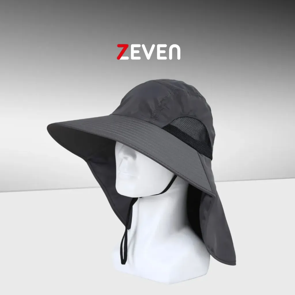 Sombrero para hombre con solapa para el cuello gris