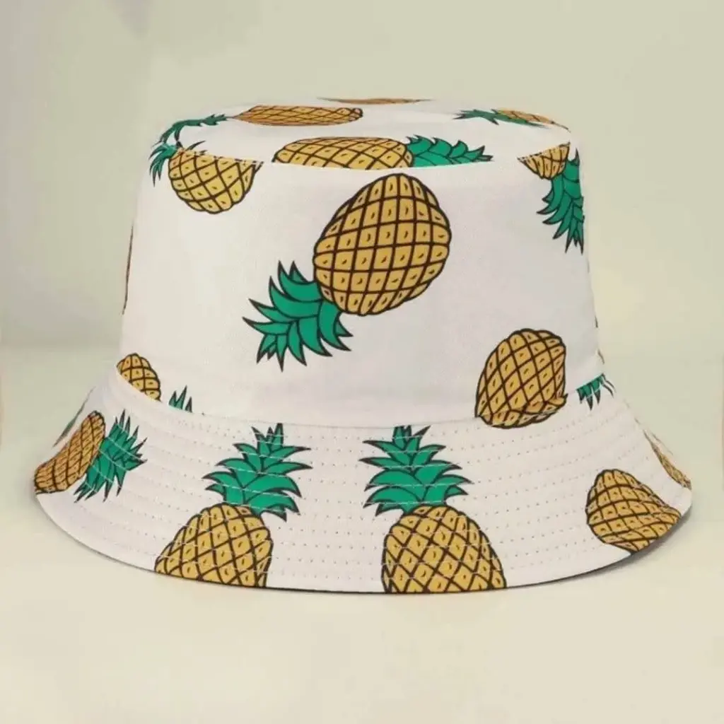 [SZ043] Sombrero Bucket Hat con diseño de piña 