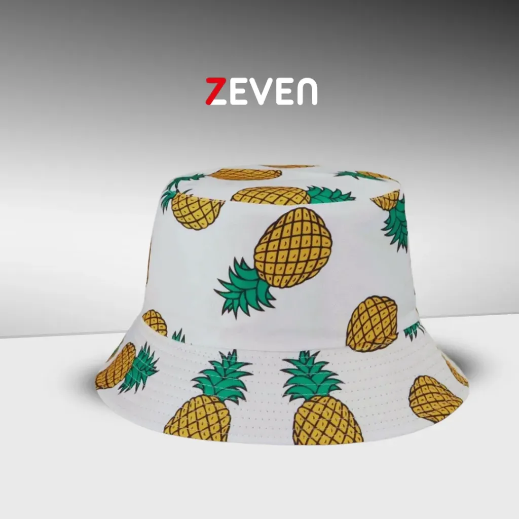 Sombrero Bucket Hat con diseño de piña 