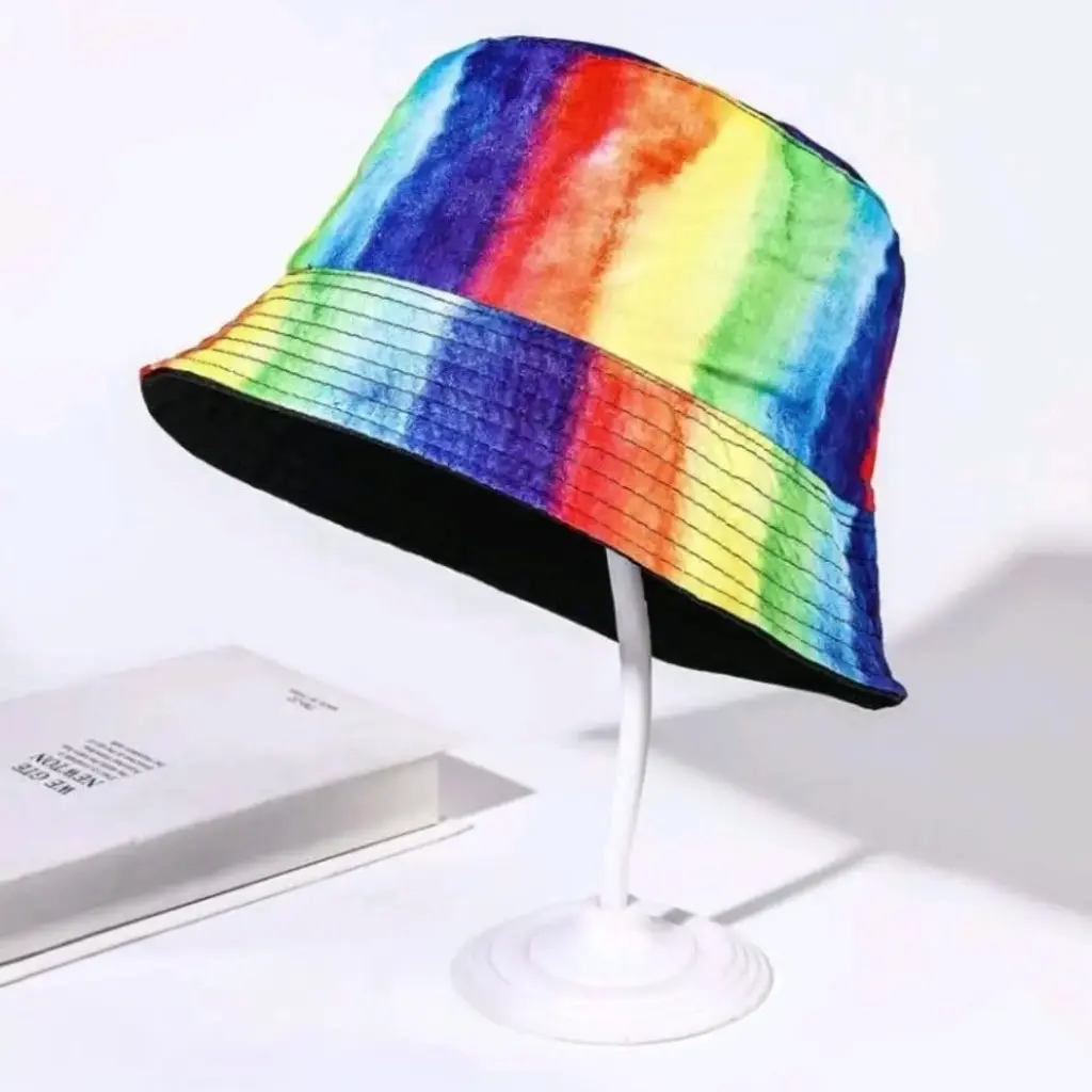 Sombrero de cubo reversible Arcoiris 