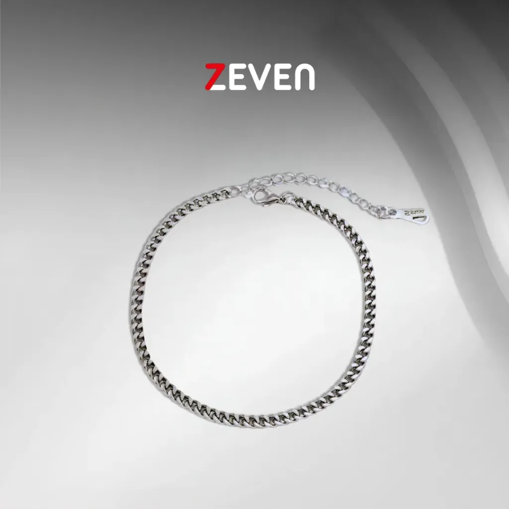 Tobillera de acero trenzado