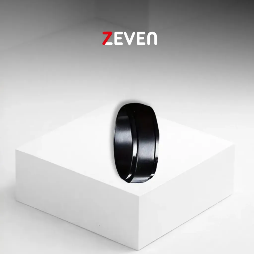 Anillo negro con linea negra
