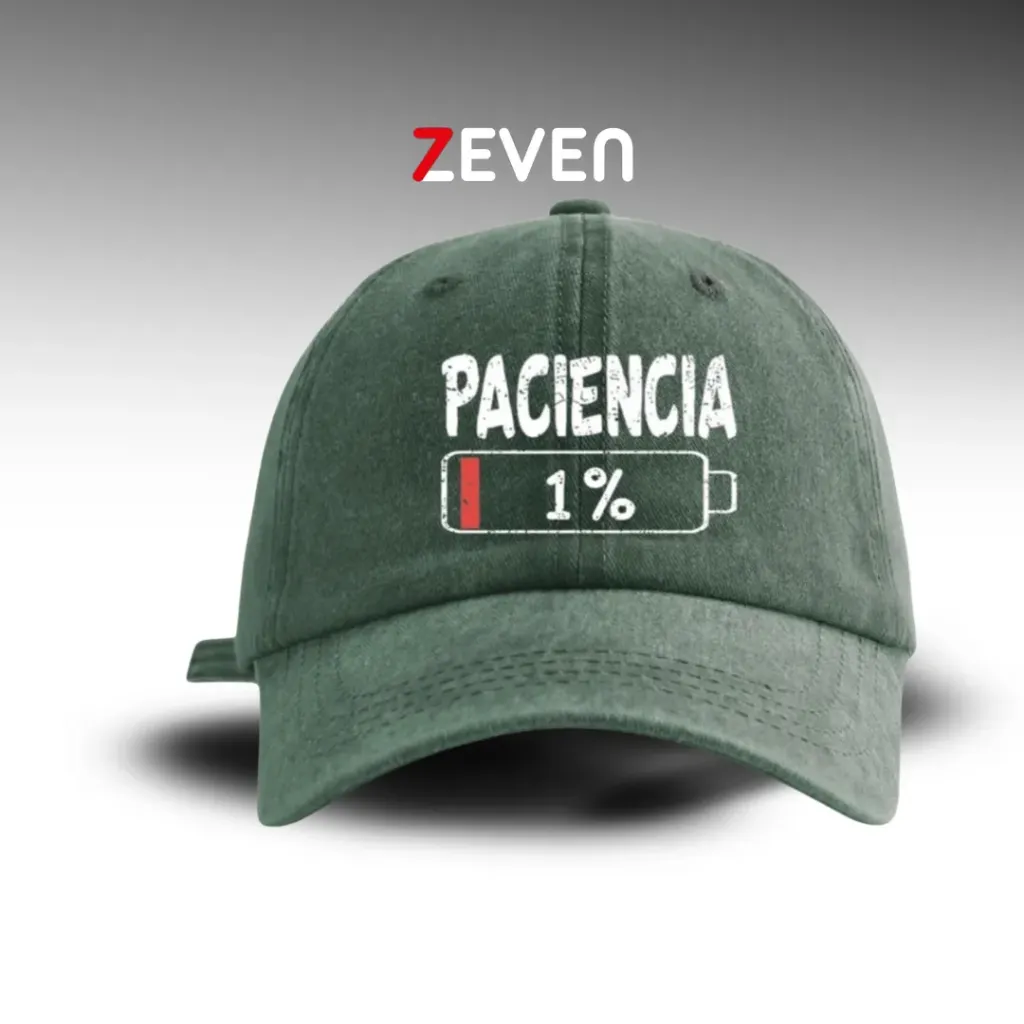 [OB134] Gorra verde con estampado de bateria 1%