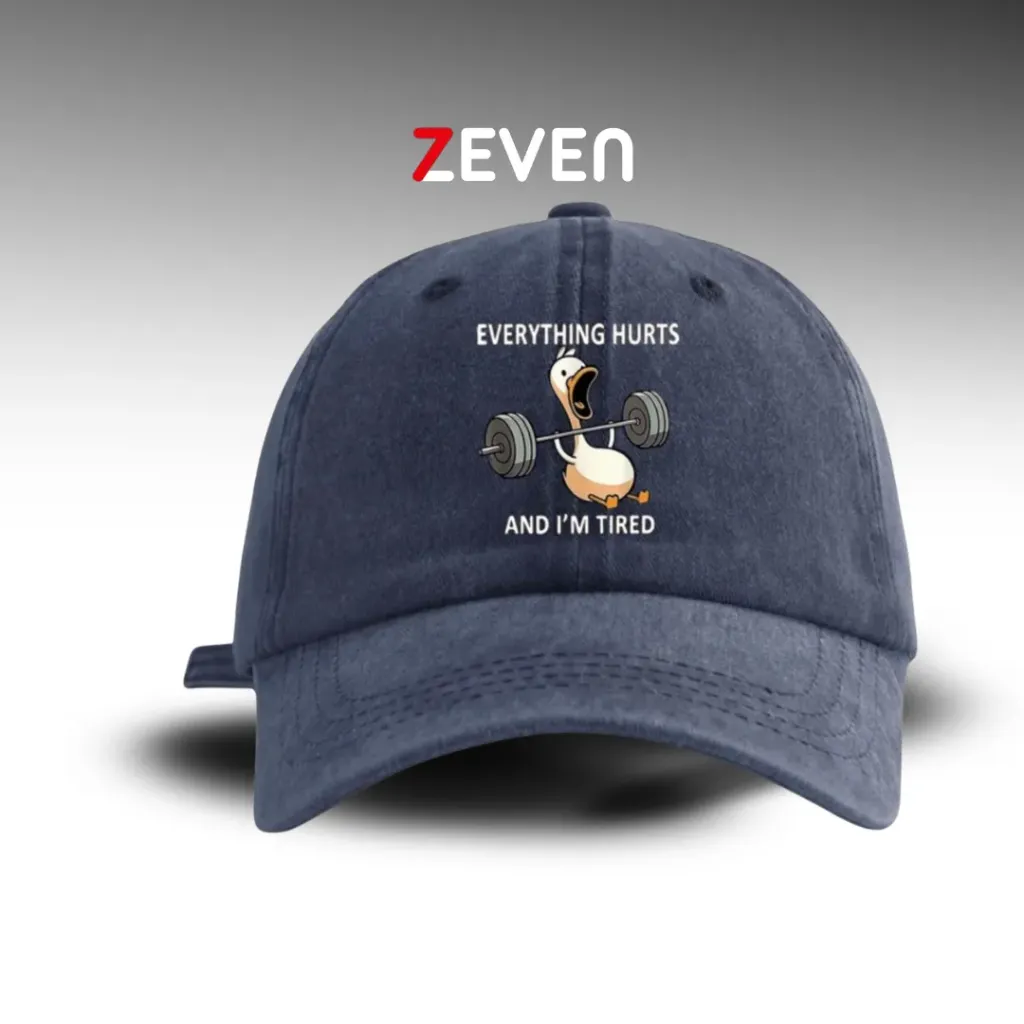 [OB135] Gorra azul con ganso con pesas