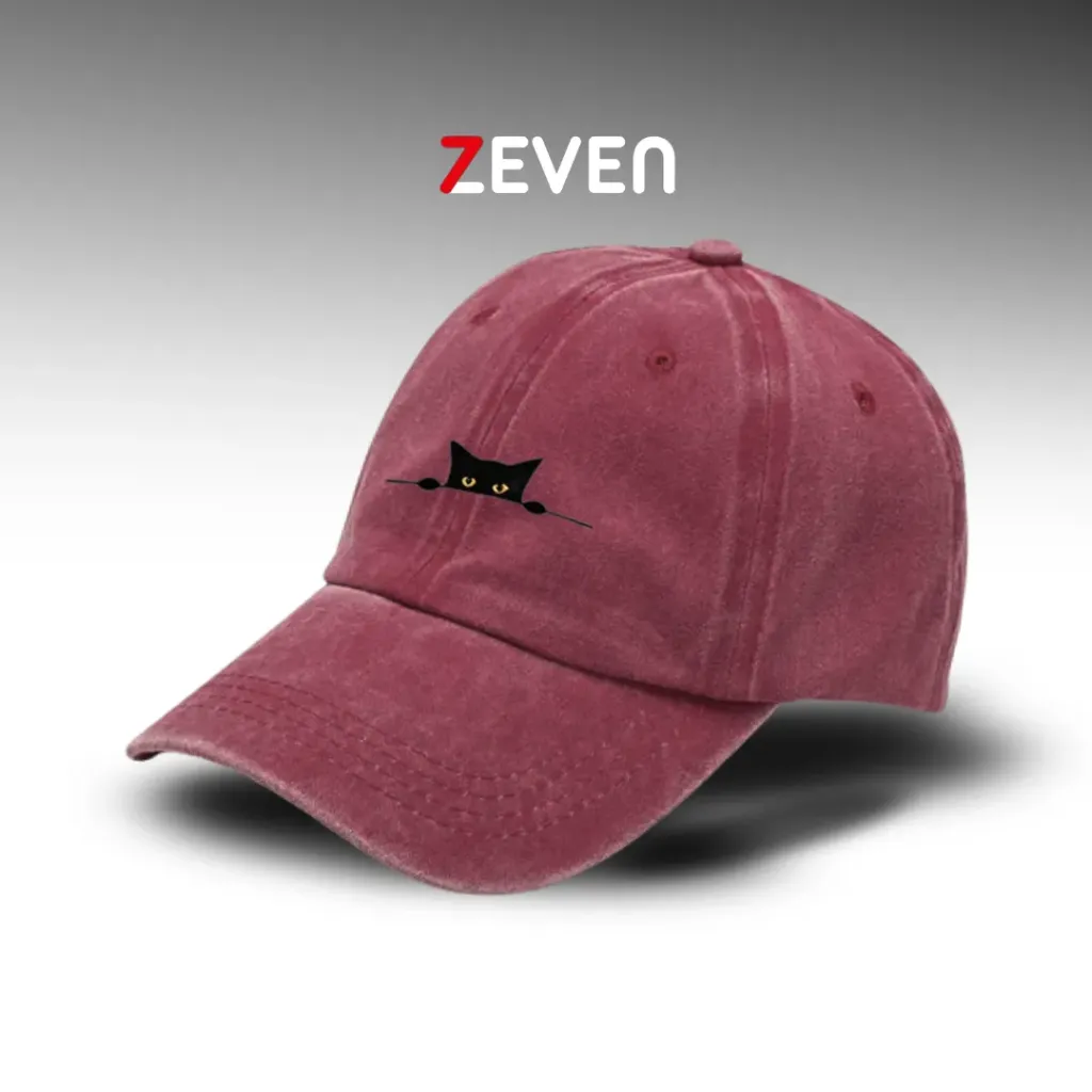 [OB141] Gorra roja con estampado de GATO