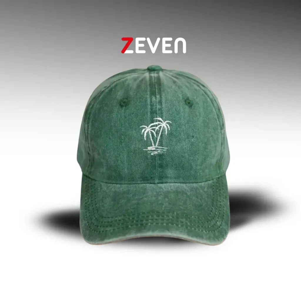 Gorra verde de palmeras