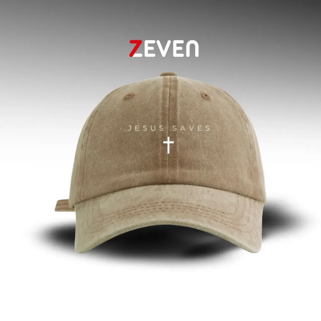 [OB158] Gorra beige JESUS SAVE