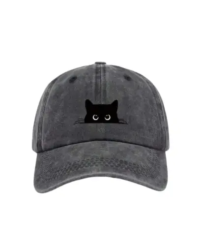 [OB023] Gorra con estampado de gato 