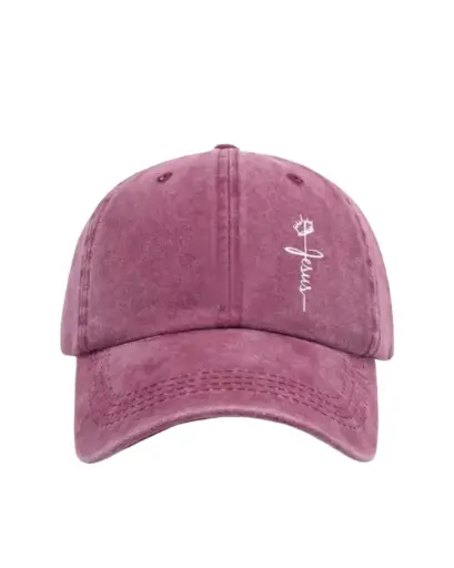 [OB025] Gorra roja con frase de Jesús