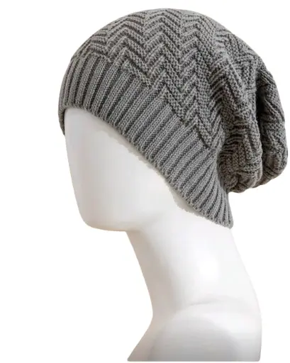 [GS228] Gorro holgado gris claro