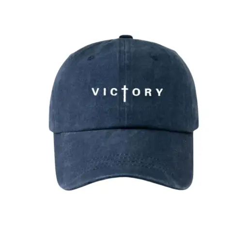 [OB003] Gorra color azul marino con estampado VICTORY 
